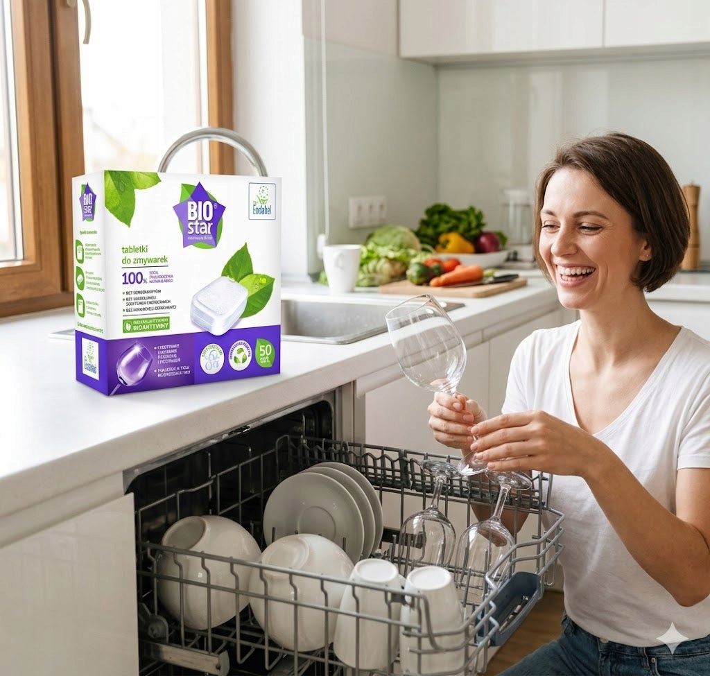 Dishwasher Tablets Biostar Sodium Organic All In One 50 pcs x2 Brand BioStar