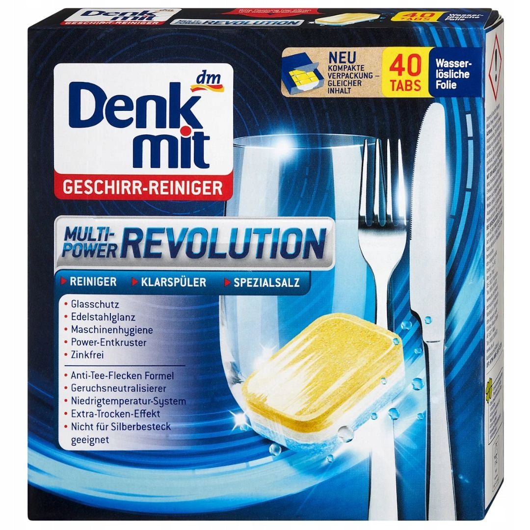 Dishwasher Tablets Denkmit Multi-Power Revolution 40 Pack Packaging status original