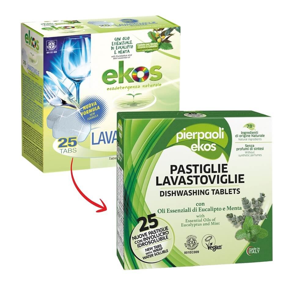 Dishwasher Tablets EKOS Eco-Friendly Effective Efficient Vegan 25 Pieces Shape tablets