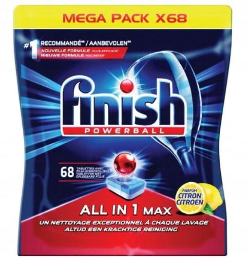 Dishwasher Tablets Finish All in One MAX 68pcs