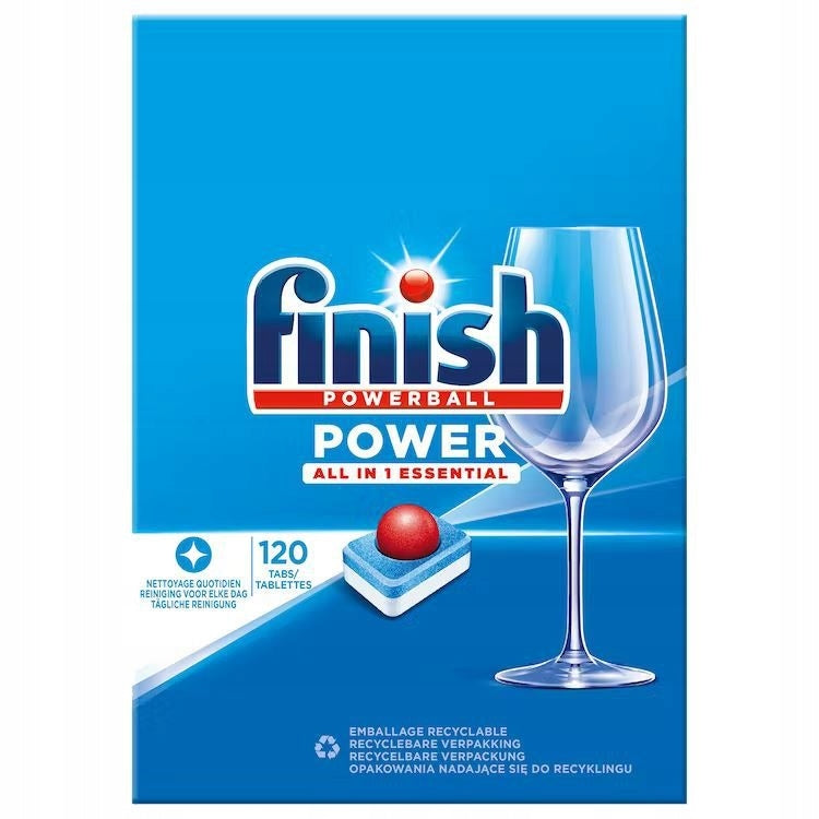 Dishwasher Tablets Finish Powerball Essential 120 Pack Brand Finish