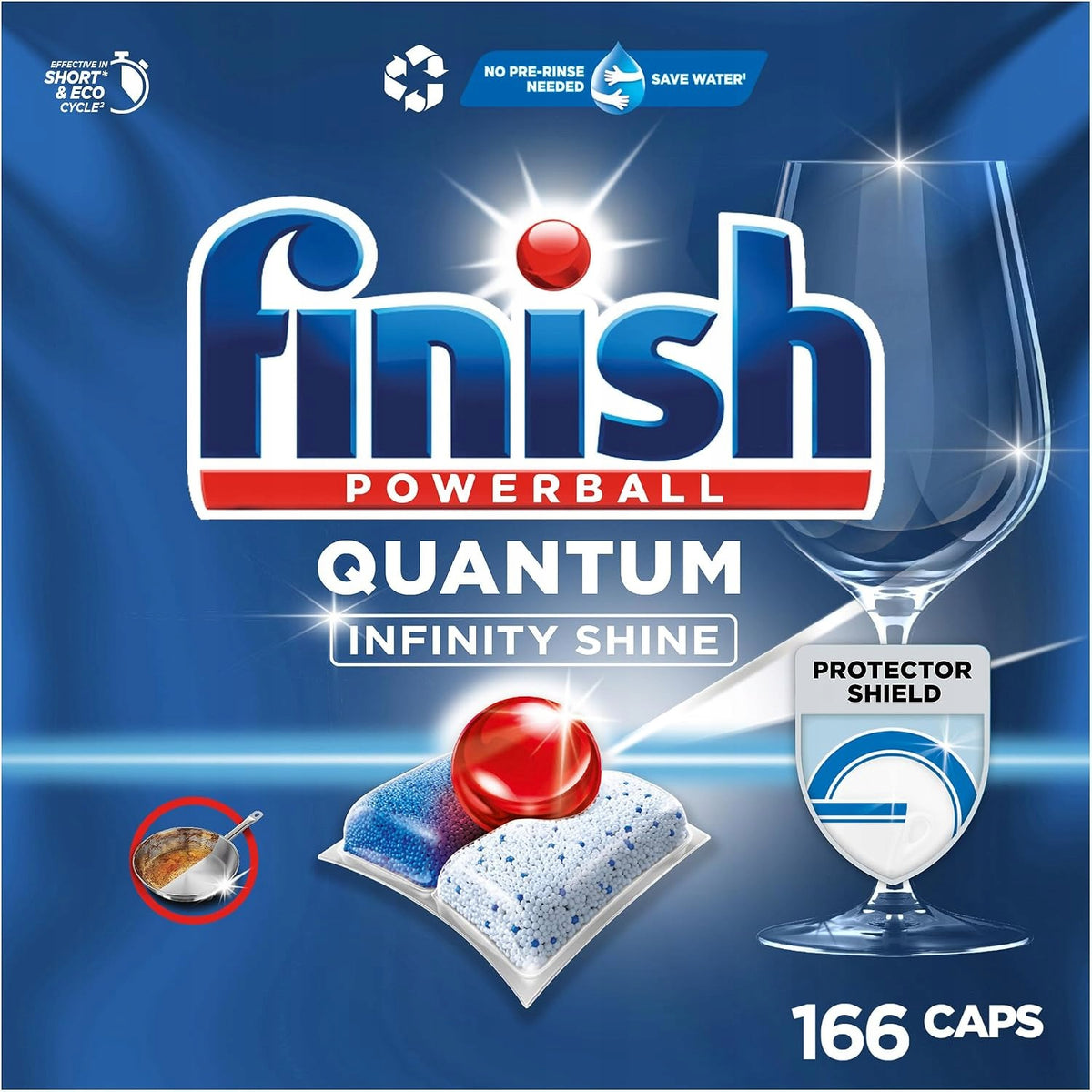 Dishwasher Tablets Finish Quantum Infinity Shine 166 Pack Trade name Powerball Quantum Ultimate All In One