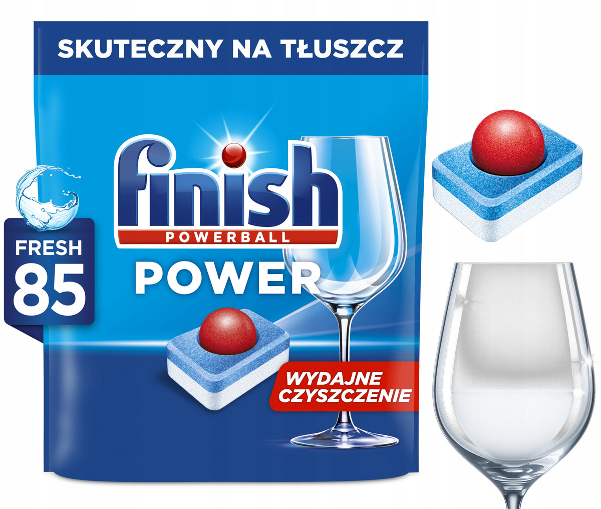 Dishwasher Tablets Fresh Power Efficient Washing All-in-1 Dishwasher 85 Pack Brand Finish