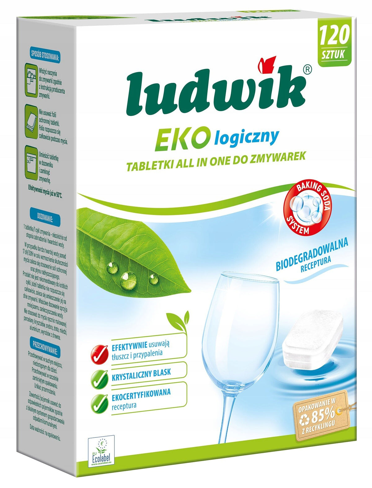 Dishwasher Tablets LUDWIK All in One Organic 120 pcs