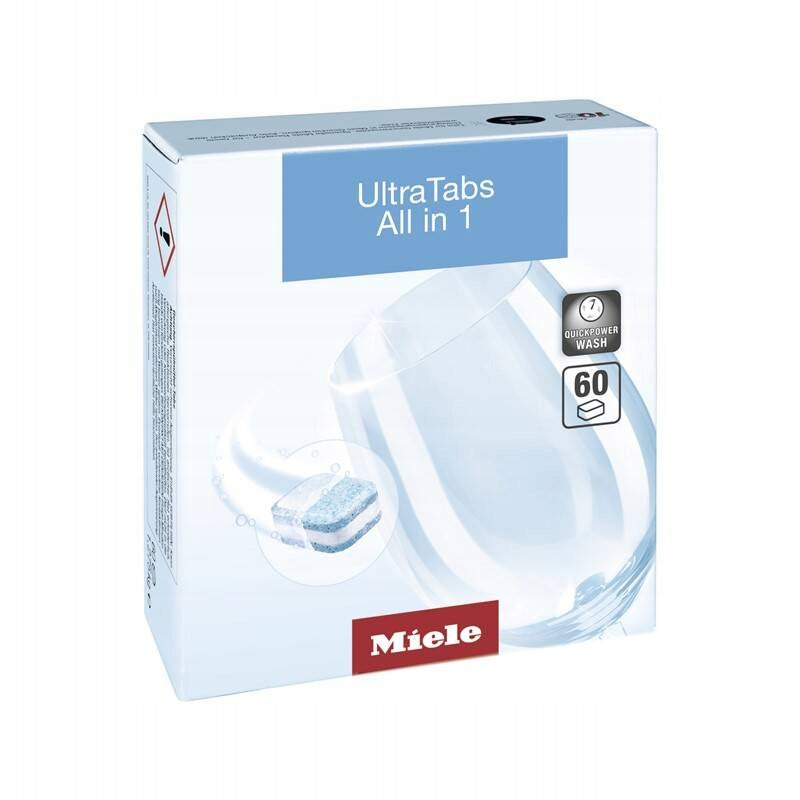 Dishwasher Tablets Miele UltraTabs All in 1 60pcs Shine Salt Glass