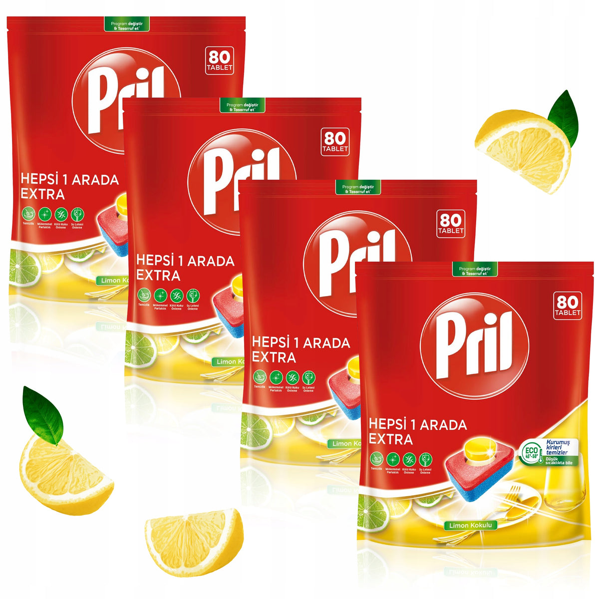 Dishwasher Tablets Pril All in One Extra Lemon Set of 320 Pieces