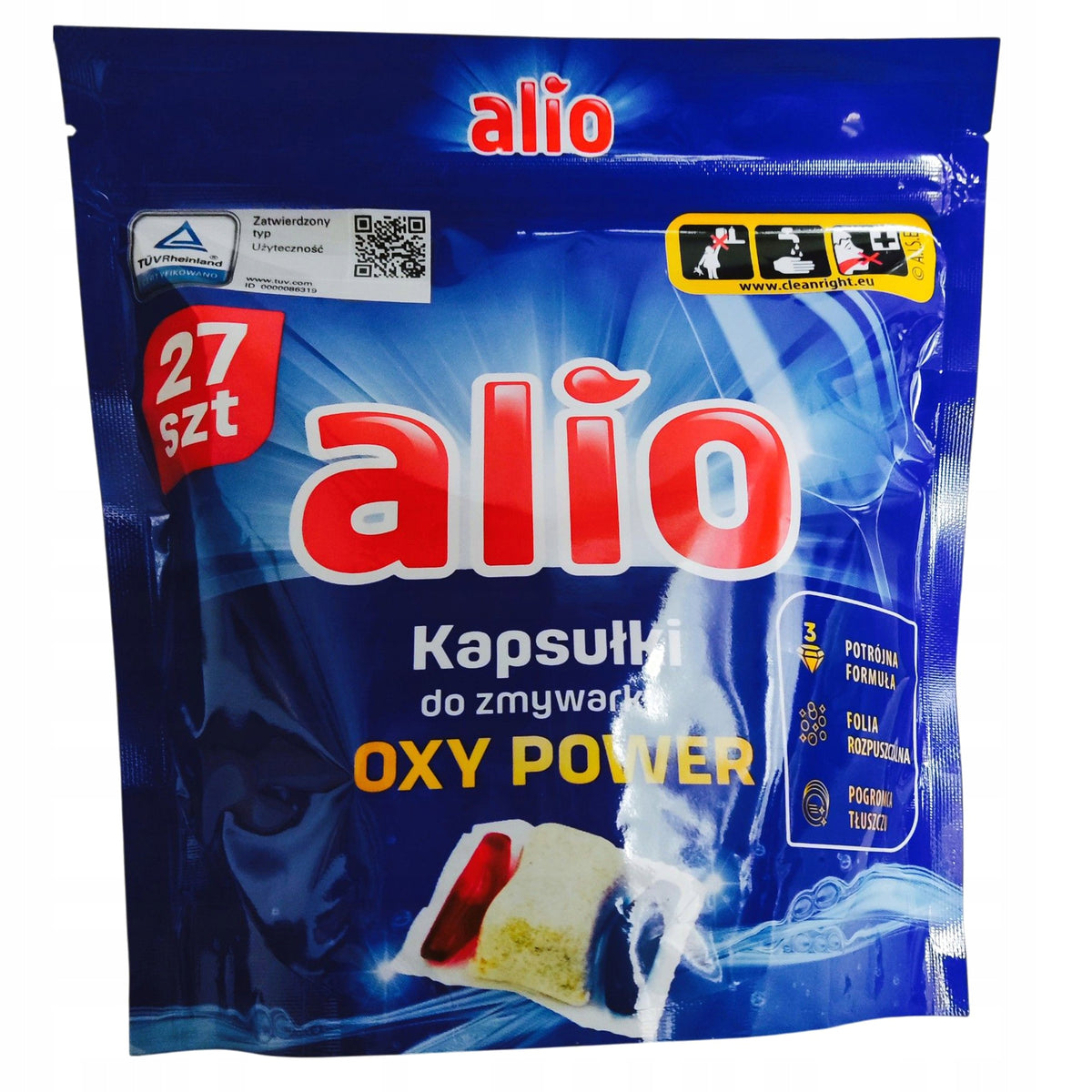 Dishwasher capsules ALIO OXY Power tablets 27 pieces in soluble foil