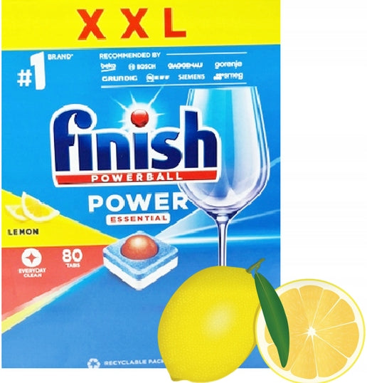 Dishwasher capsules FINISH POWERBALL POWER ESSENTIAL lemon 80pcs