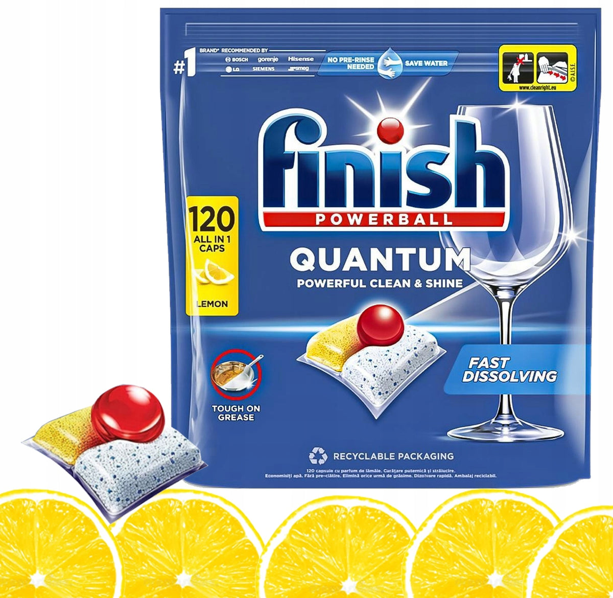 Dishwasher capsules Finish Quantum Lemon 120 pcs.