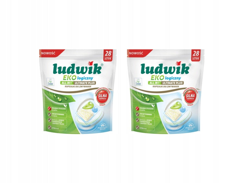 Dishwasher capsules LUDWIK Eco-friendly All in 1 Ultimate Plus 2x28 pcs.