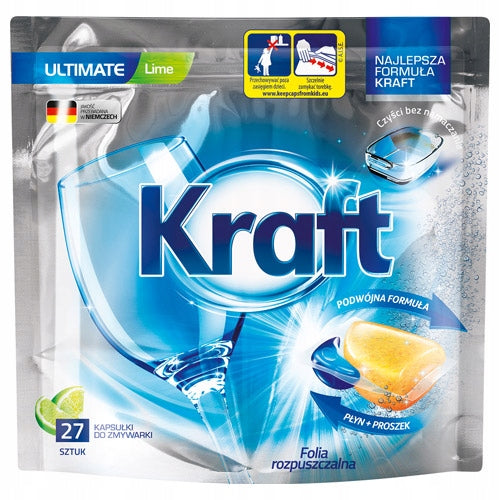 Dishwasher capsules ULTIMATE Kraft LIME 27 pcs.