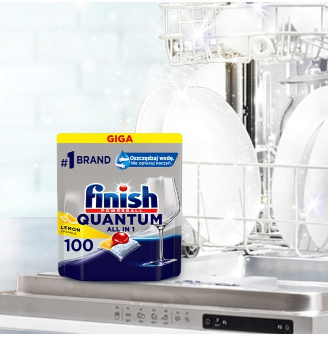 Dishwasher tablets Finish Quantum 100 pieces kaps Manufacturer code finish