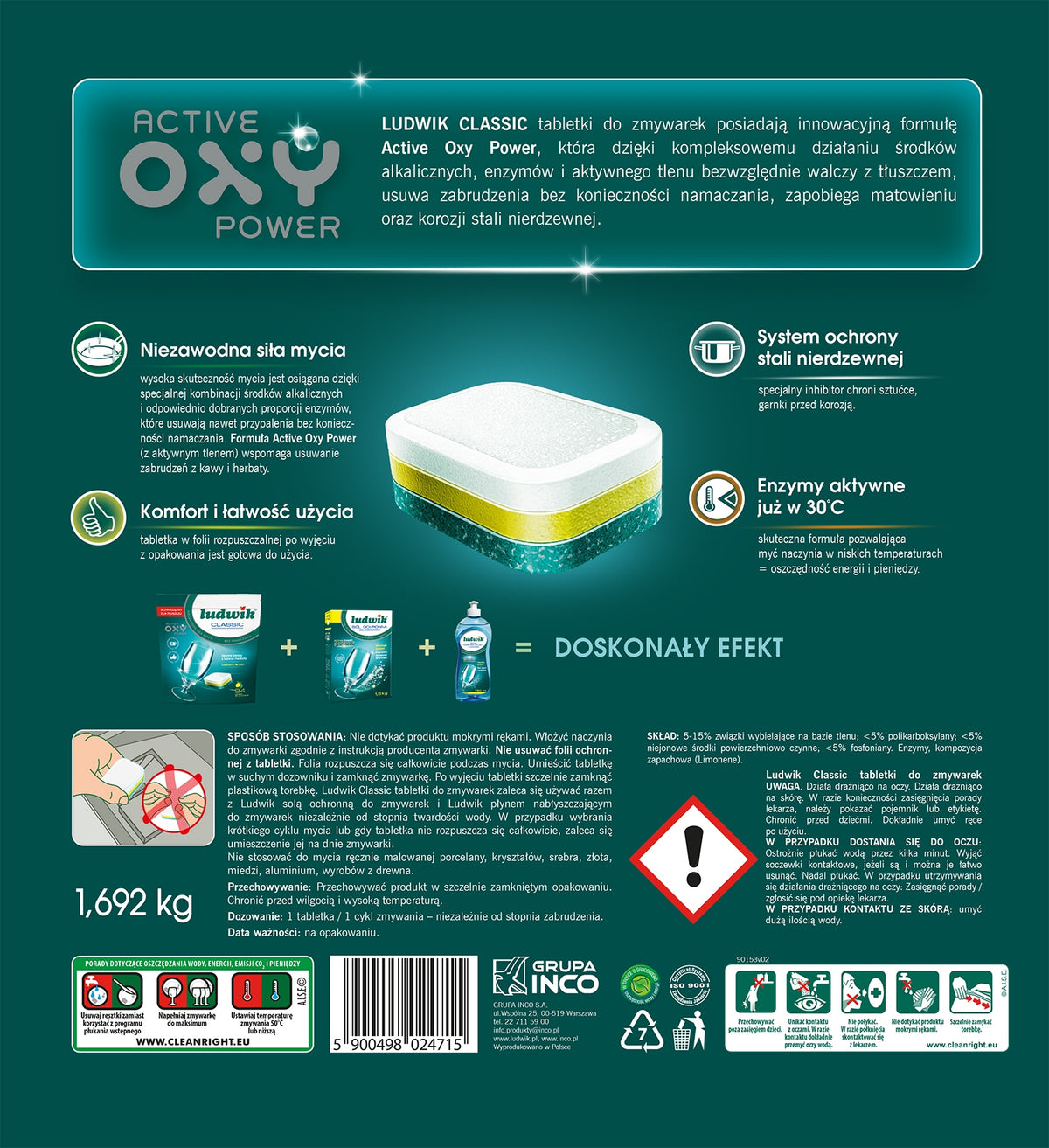 Dishwasher tablets LUDWIK Classic 94 pcs – strong and efficient Brand Ludwik