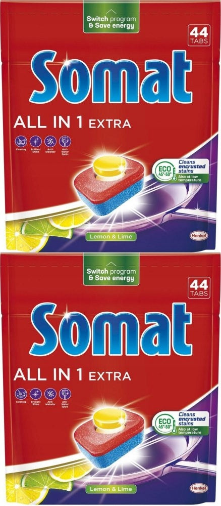 Dishwasher tablets SOMAT All in One Extra - 44 pcs x2