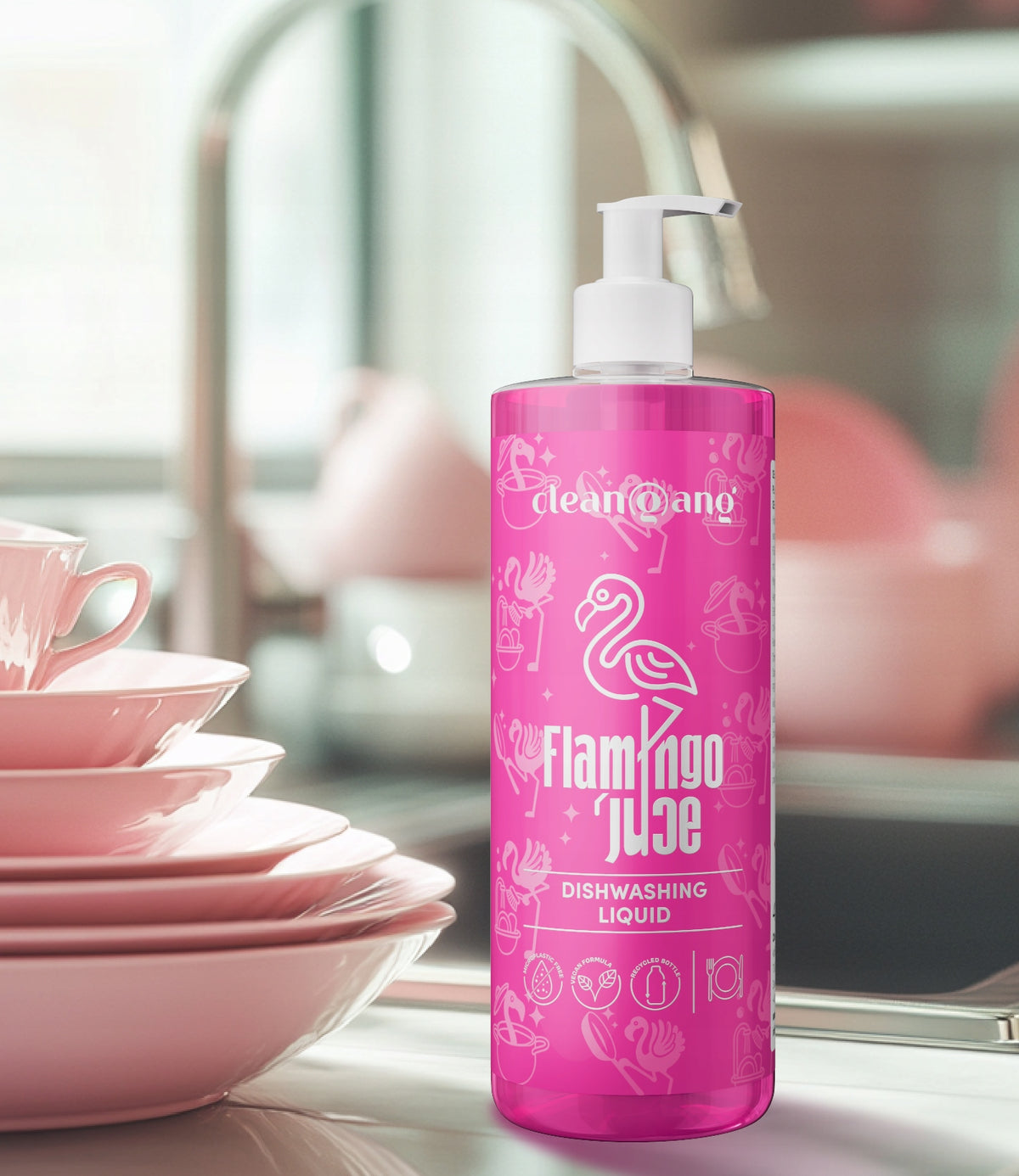 Dishwashing Liquid Concentrated Efficient Shiny with Pump 475 ml Packaging status original