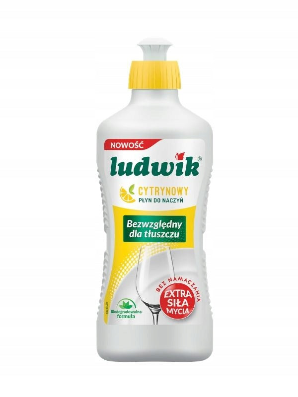 Dishwashing Liquid Ludwik Lemon Scent Gentle on Hands 450 ml