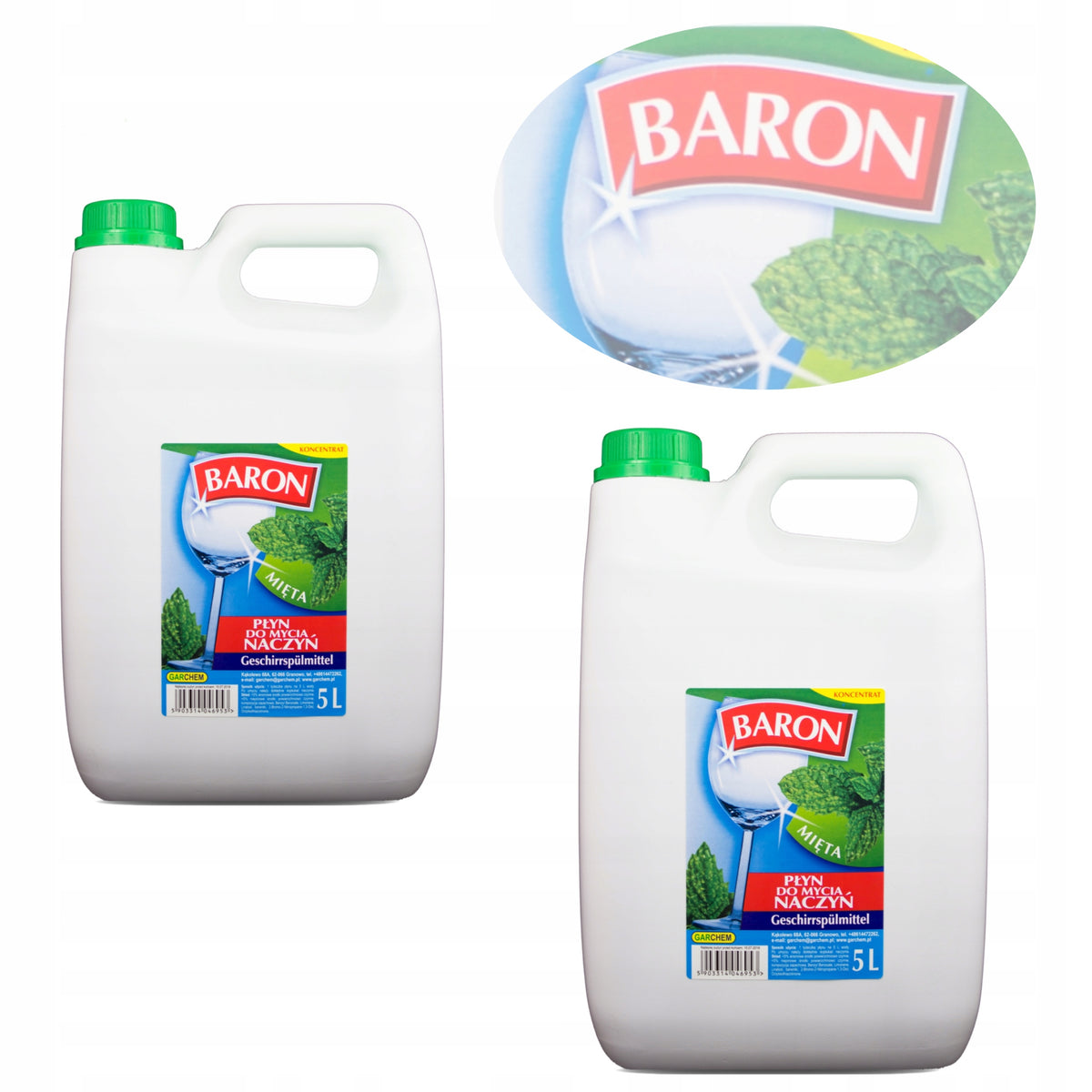 Dishwashing liquid BARON MINT 5L