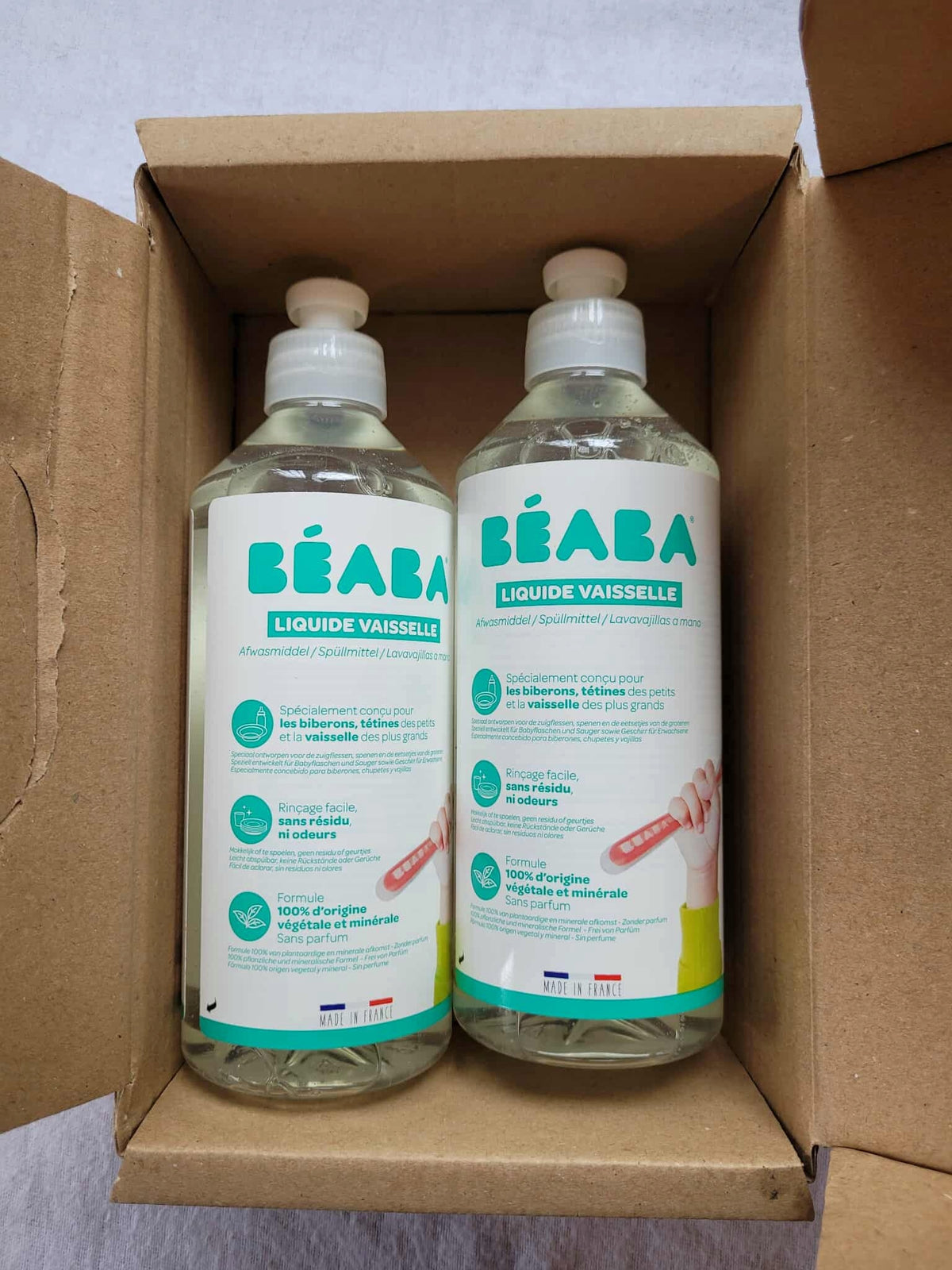 Dishwashing liquid BEABA odorless 2x0,5 l