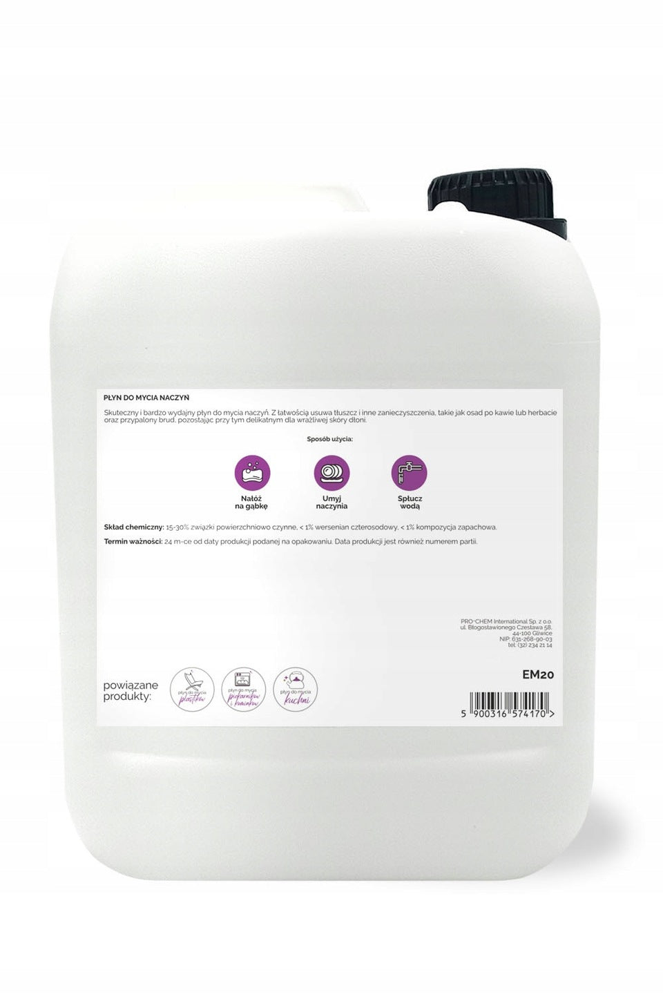 Dishwashing liquid BUTTERFLY EFFECT Lemon 5 L Manufacturer code EM20