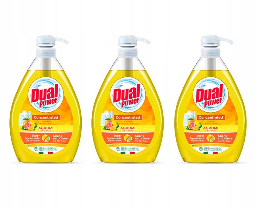 Dishwashing liquid Dual Power citrus 1 l