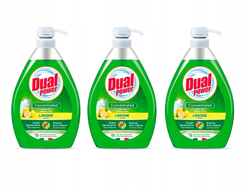 Dishwashing liquid Dual Power lemon 1 l
