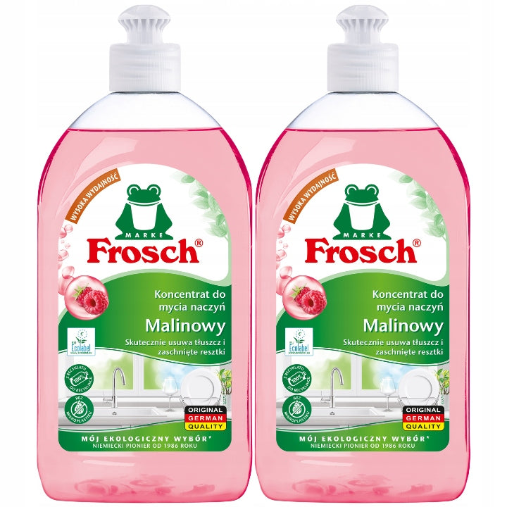 Dishwashing liquid Frosch raspberry concentrate 2x500ml neutral pH eco