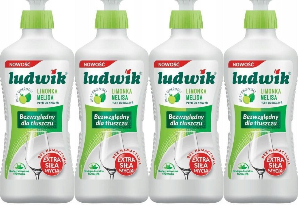 Dishwashing liquid LUDWIK 450g lemon balm lime x4