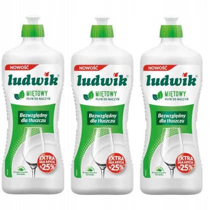 Dishwashing liquid Ludwik MINT 3x 900ml 2,7 L