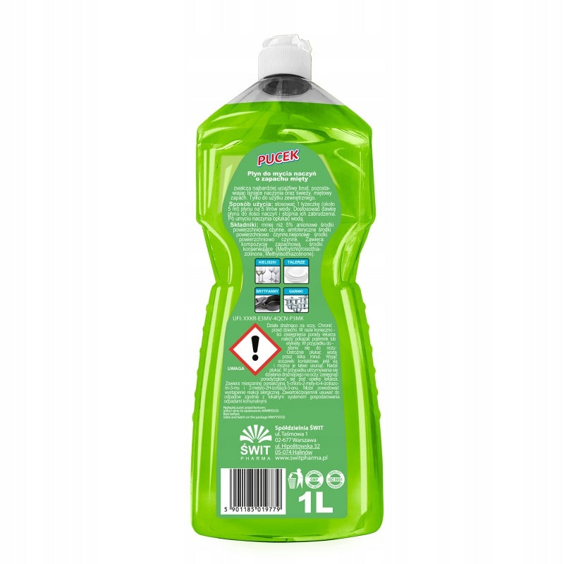 Dishwashing liquid PUCEK mint 1000 ml Kind liquid
