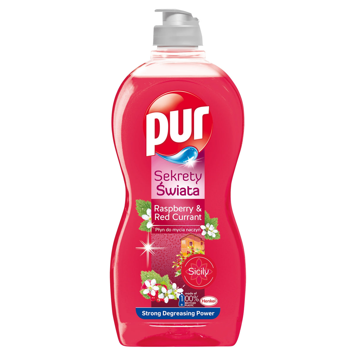 Dishwashing liquid Pur Raspberry 0,45l 3pcs Brand Pur