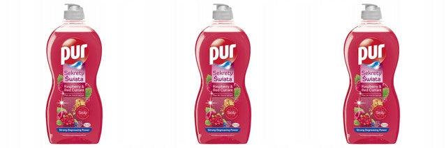 Dishwashing liquid Pur Raspberry 0,45l 3pcs