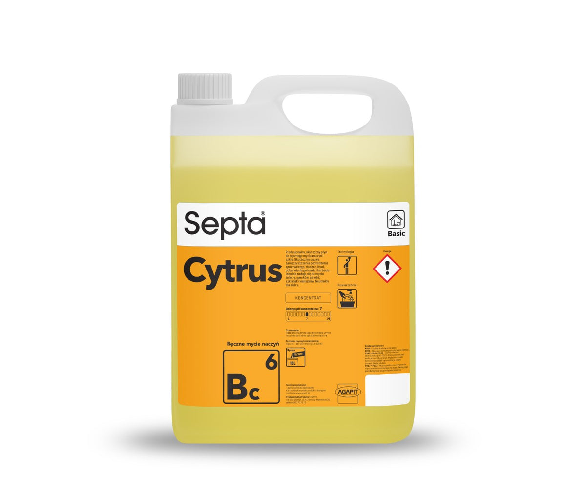 Dishwashing liquid Septa Cytrus Bc6 5l