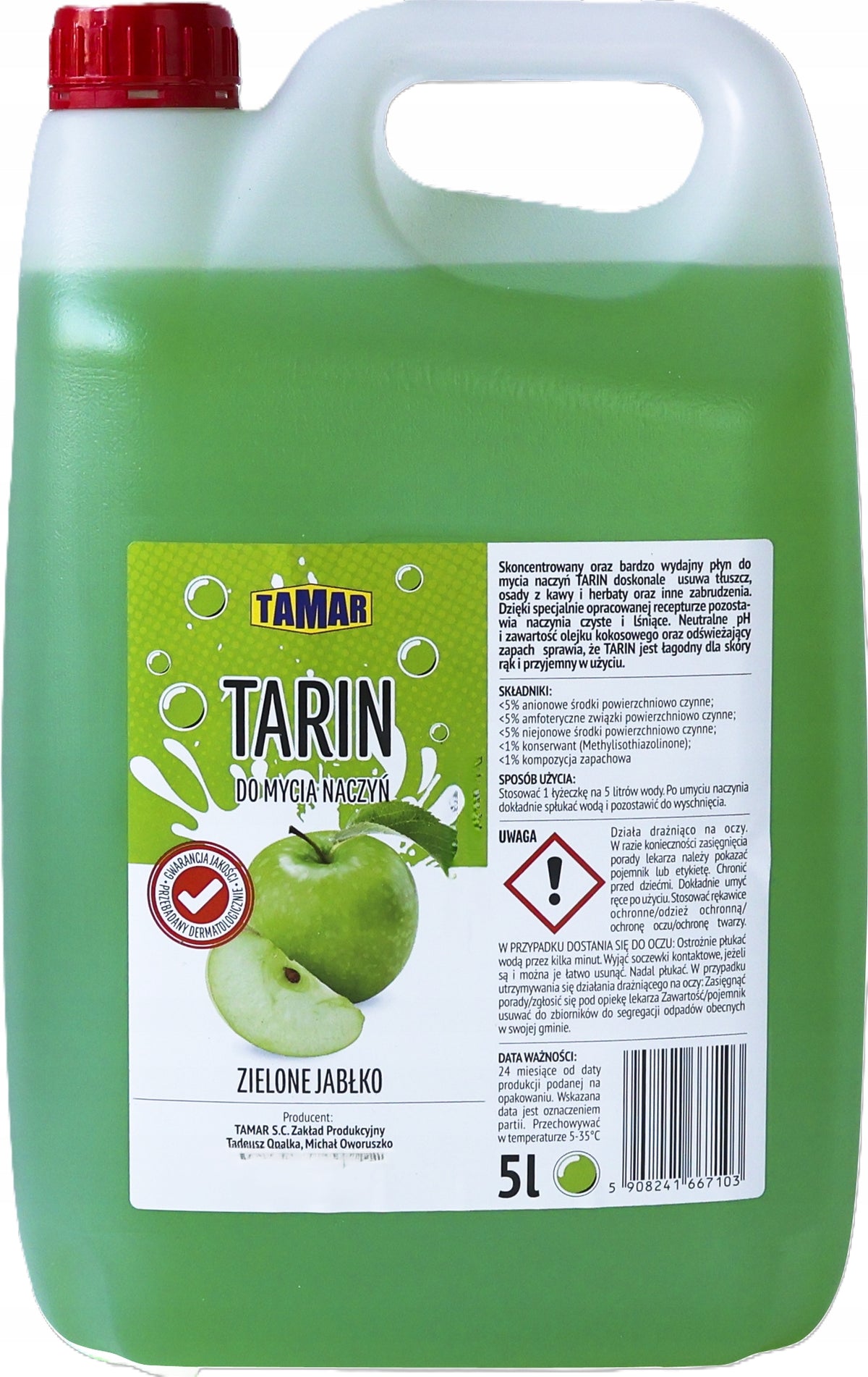 Dishwashing liquid TARIN 5L Mint Manufacturer code TAM667103