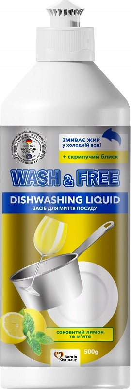 Dishwashing liquid Wash & Free Lemon mint 1 l Brand Wash & Free