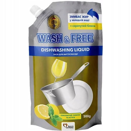 Dishwashing stock Wash & Free LEMON MINT 0,5 l