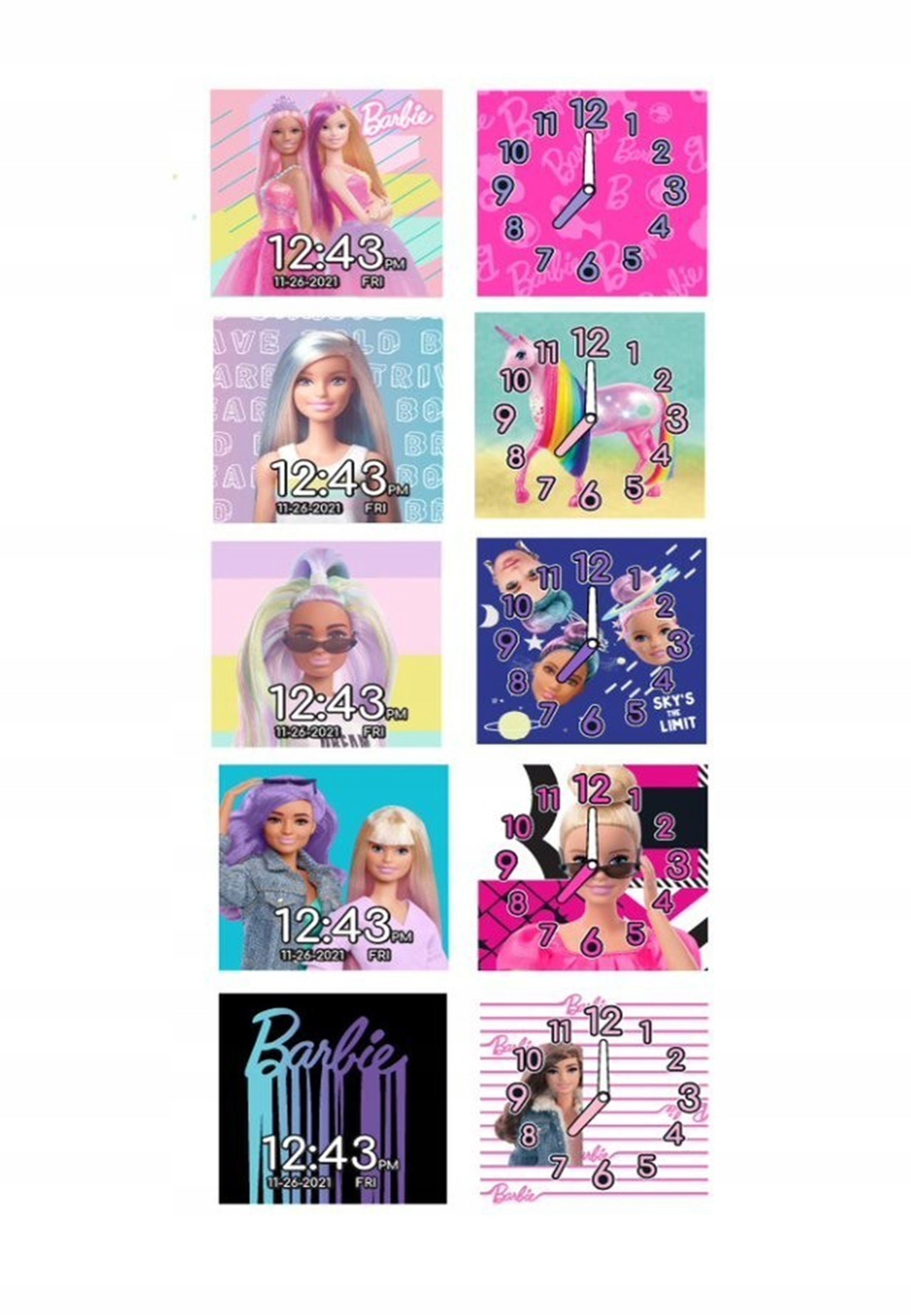 Disney Barbie Smart Watch pink white Uni Brand Disney