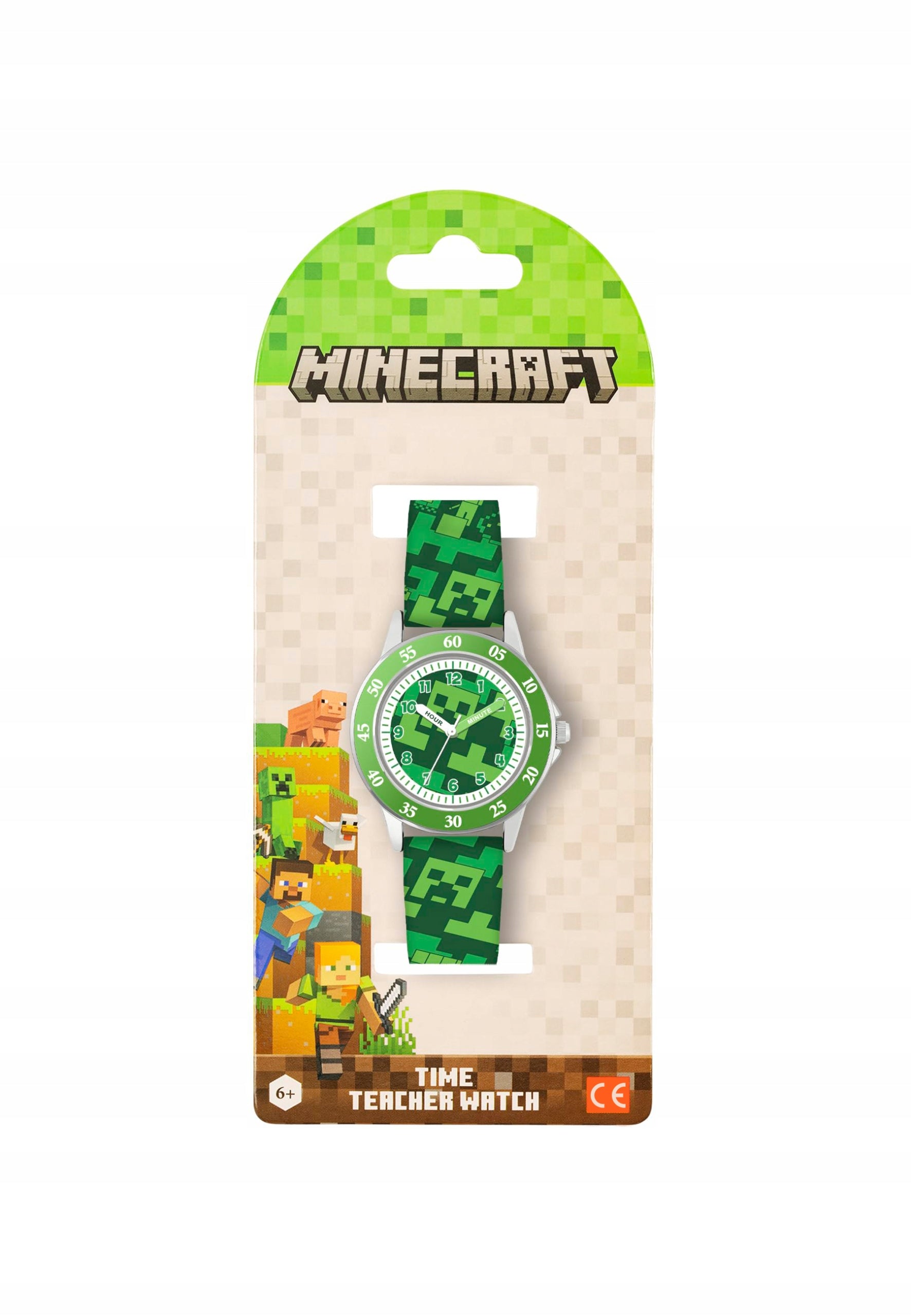Disney Minecraft educational watch, green, jasнозgreen, universal Roz Brand Disney