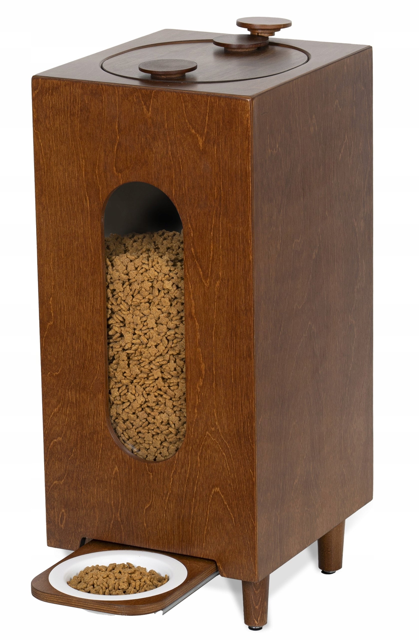Dispenser Dog Food Feeder Container Feeder Bowl