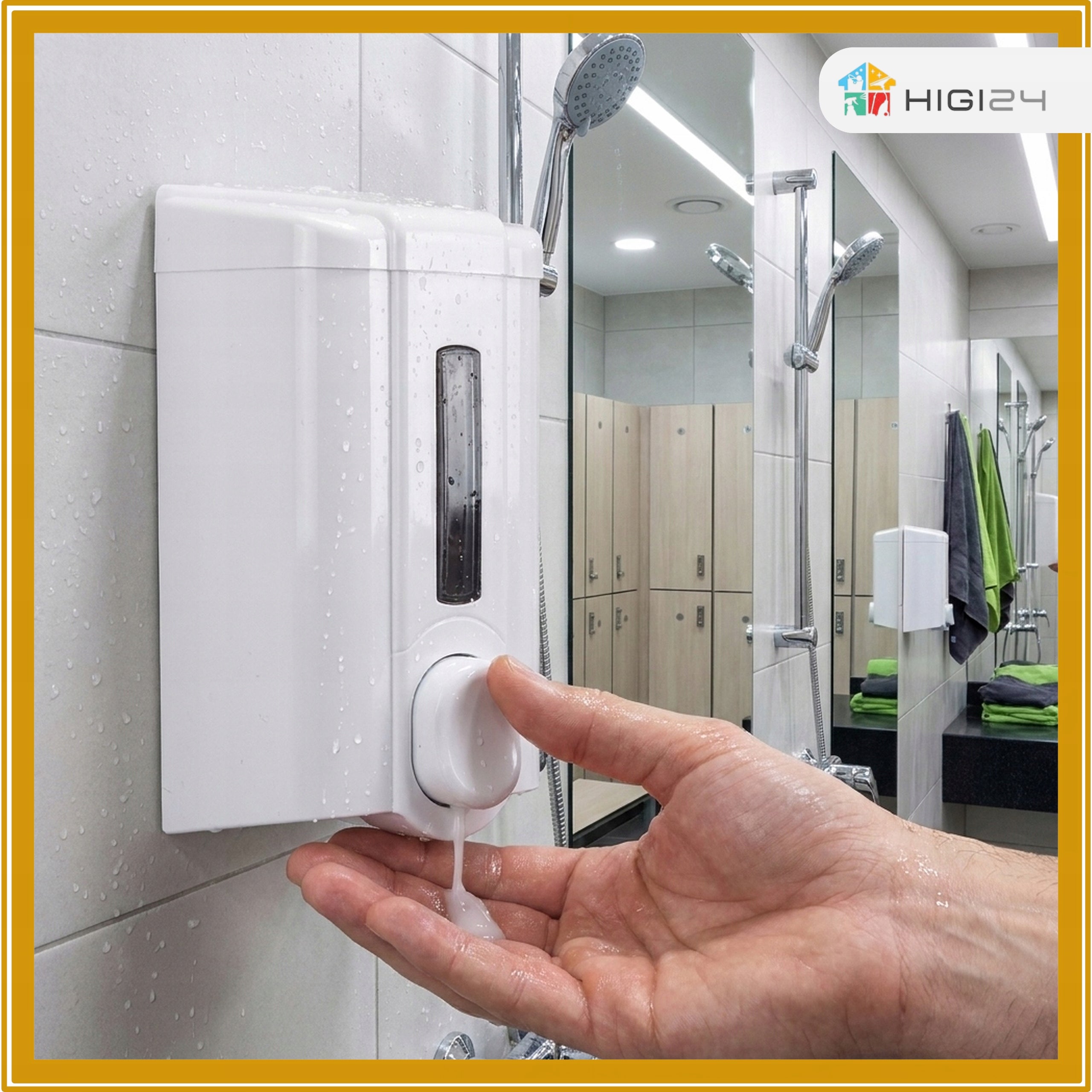 Dispenser Liquid Soap Container Tank 500 ml White Wall Mounted PZH Brand HIGI24