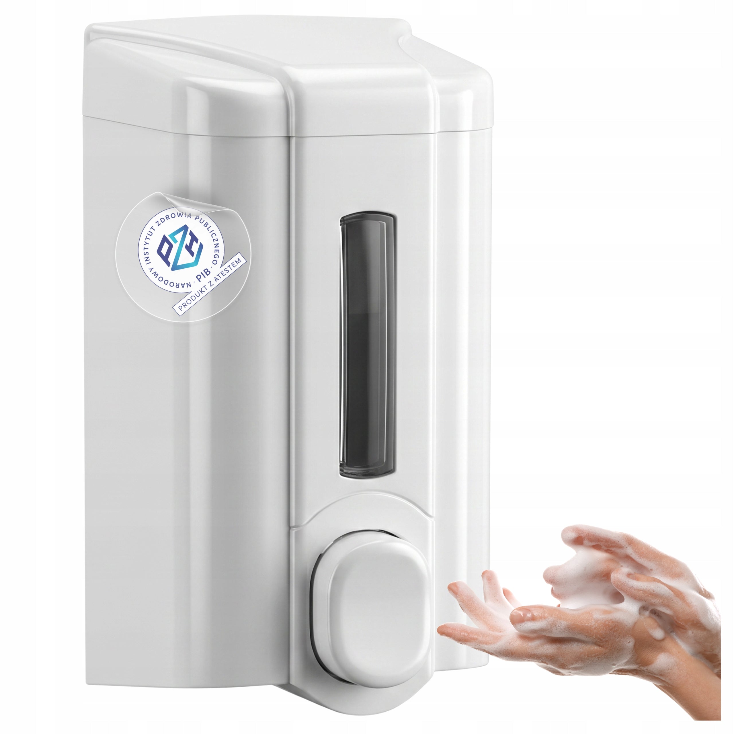Dispenser Liquid Soap Container Tank 500 ml White Wall Mounted PZH