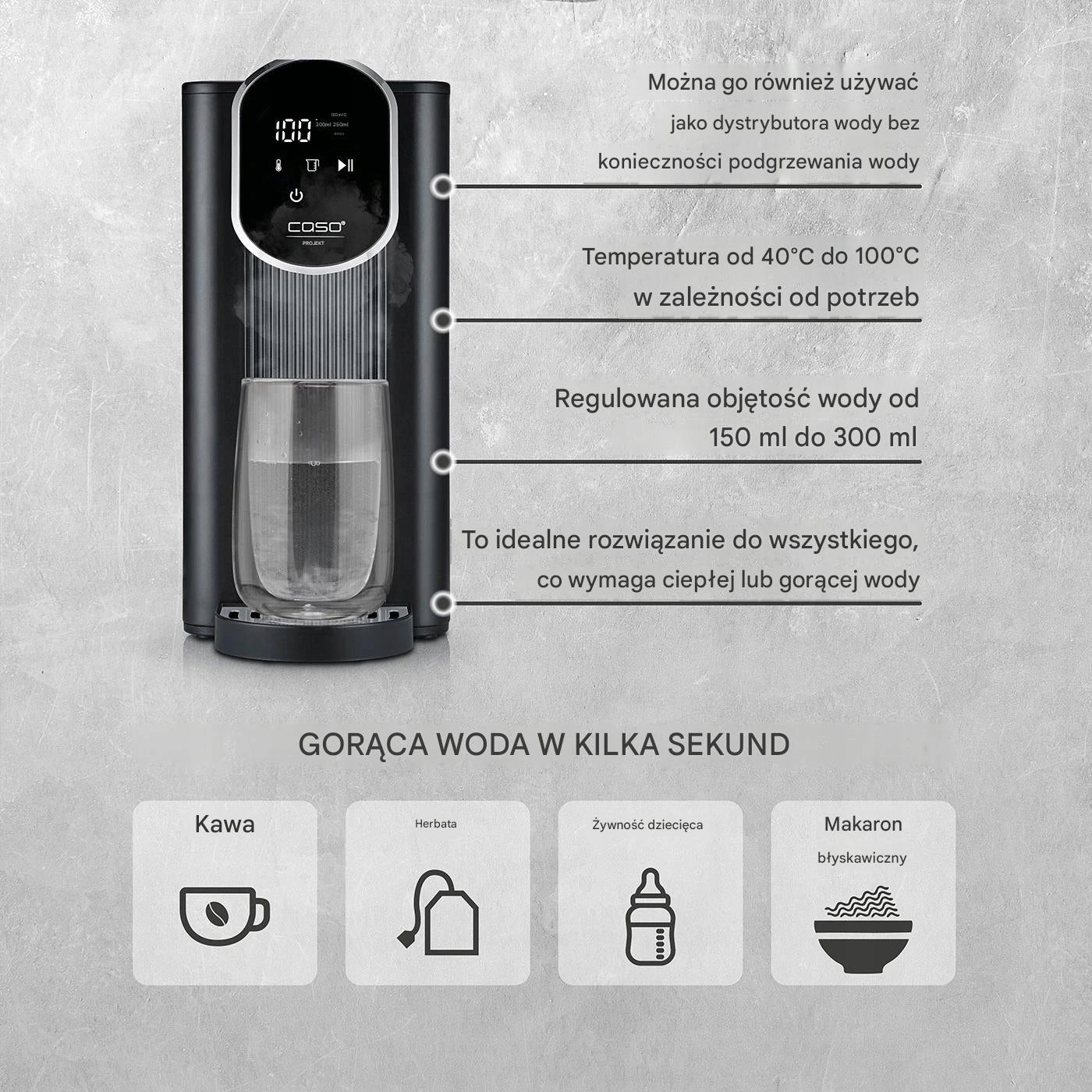 Dispenser feeder water heater CASO HW610 Manufacturer code HW 610