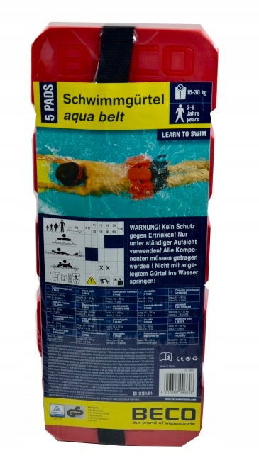 Displacement belt Beco Swimming learning belt FOR CHILDREN 3-6 years (19-30kg) Model PAS WYPORNOŚCIOWY DLA DZIECI