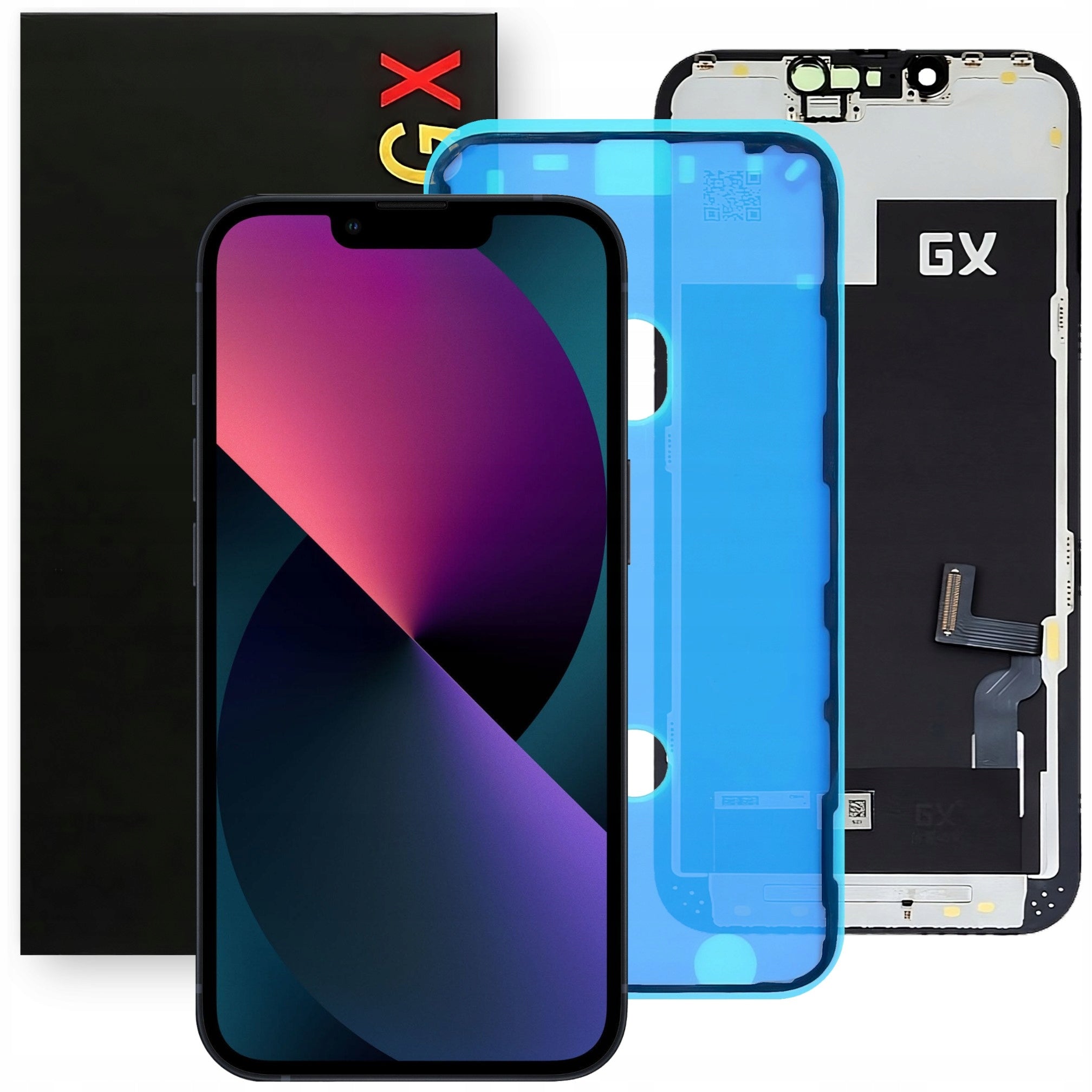 Display for iPhone 13 LCD A2633 Screen Frame + Gasket Oled version GX