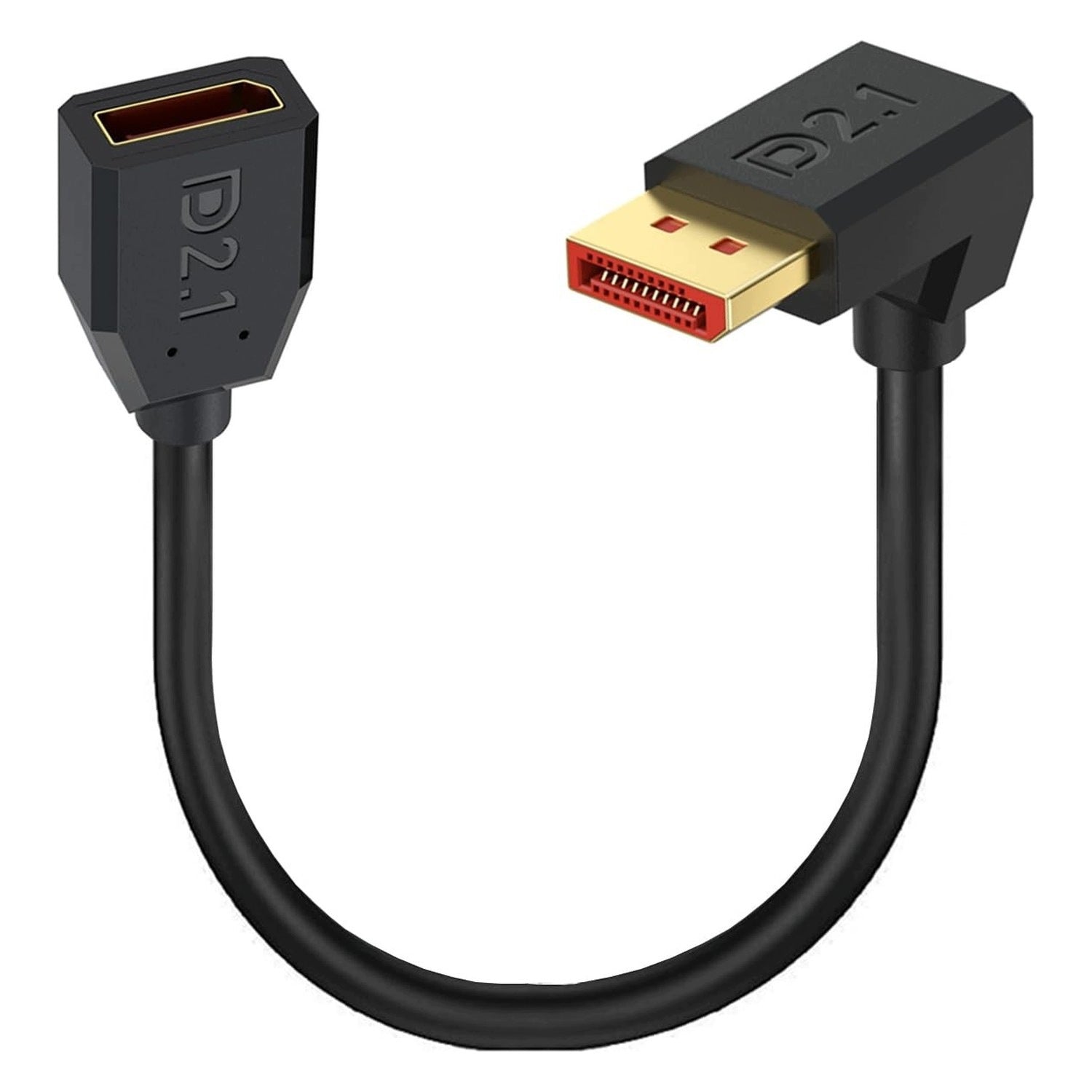 Displayport 16K Cable - 90 Degree - 15 cm - Fast Transfer