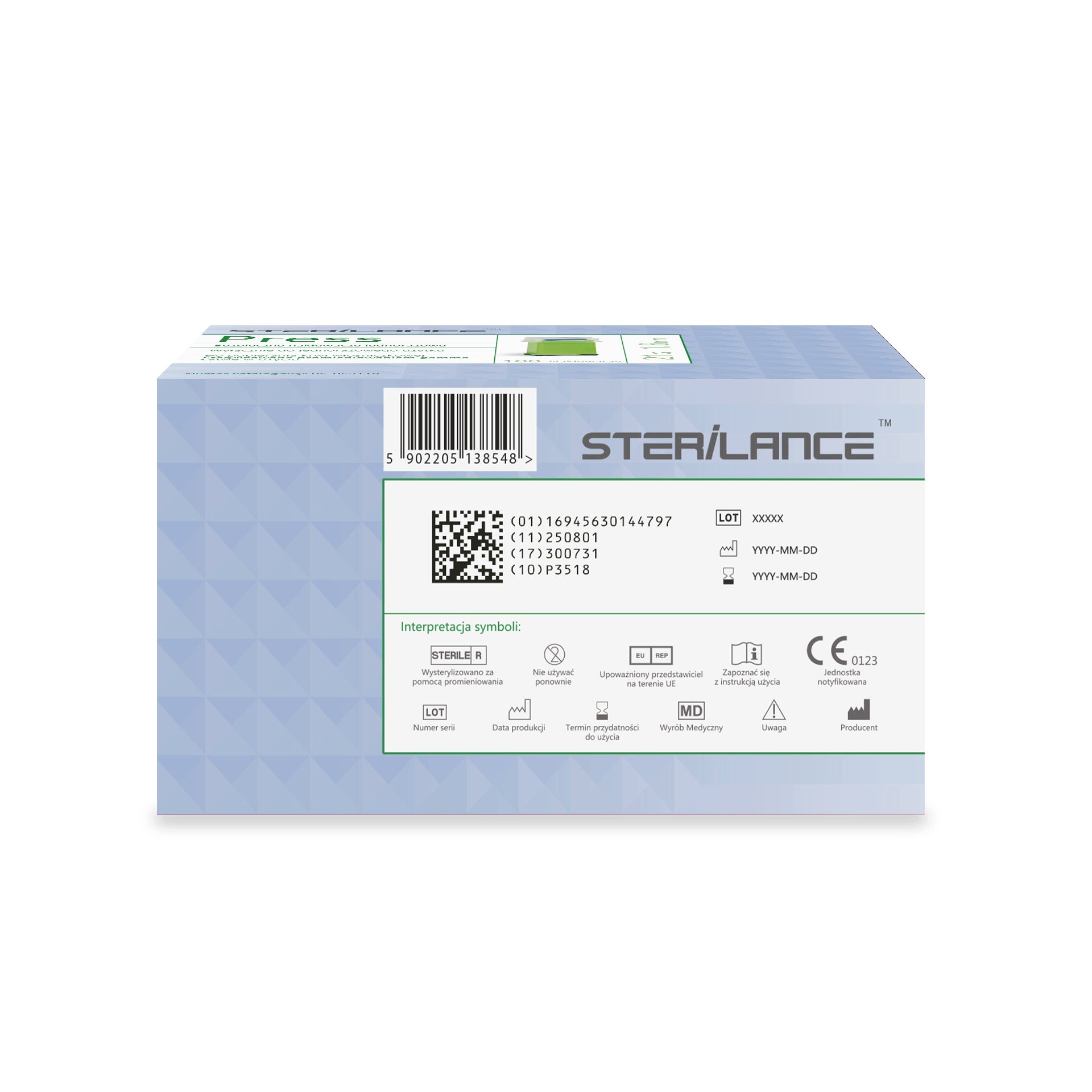 Disposable Safe Puncturers SteriLance Press 1,8 mm, 100 pcs. Packaging status original