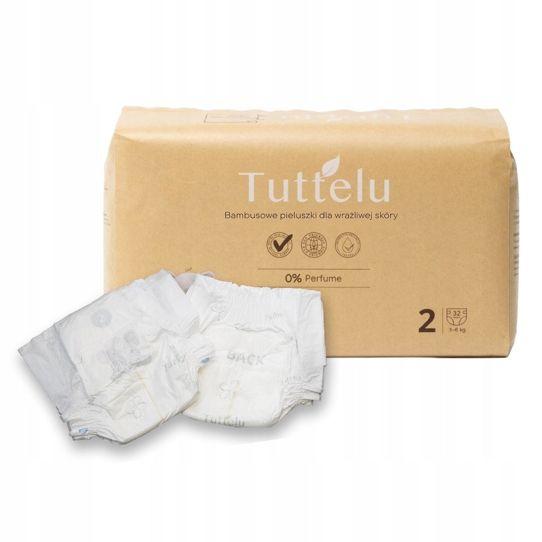 Disposable diapers size 2 (3-6 kg) 32 pieces Tuttelu Bamboo