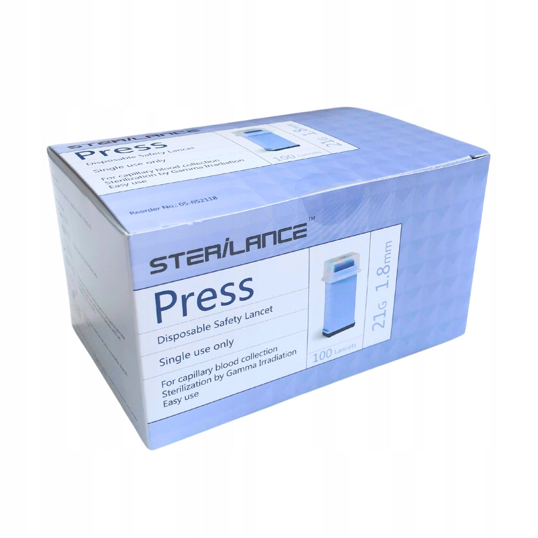 Disposable lancets for blood collection - sterile, 1,8 mm, 100 pieces