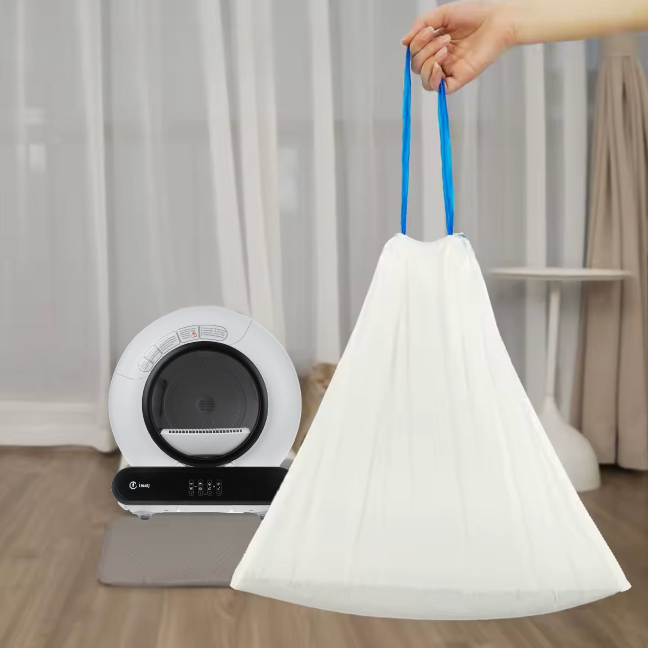 Disposable litter box bags ISAJ set of 5x15 pcs. (75 pcs.) Manufacturer code 6068