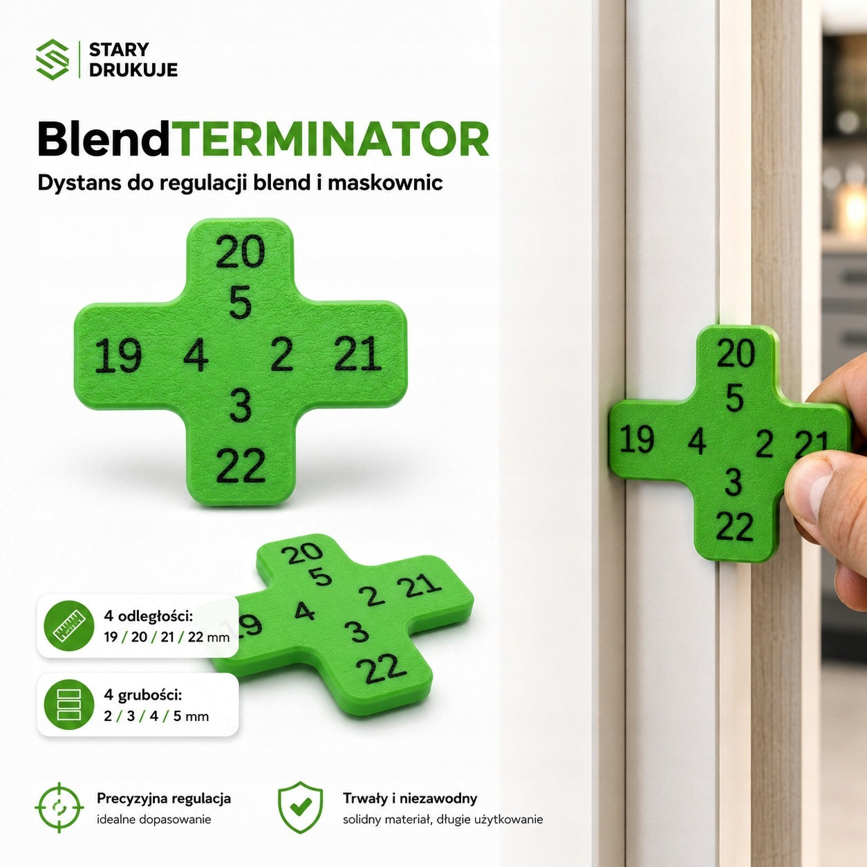 Distance for adjusting blend, grilles and furniture fronts 4pcs. Manufacturer code blenda