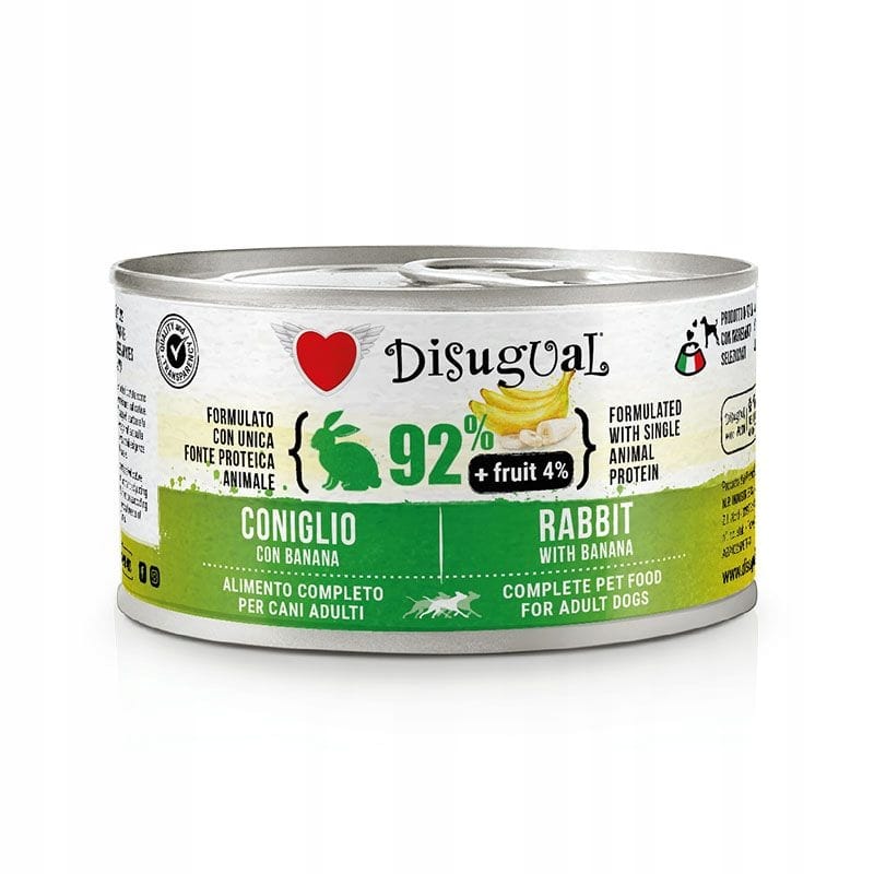 Disugual K. Wet Dog Rabbit/Banana 150 G Grain Free Wet Dog Food